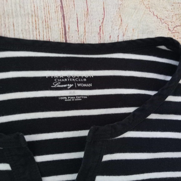 Charter Club striped henley size 2X - Picture 4 of 10